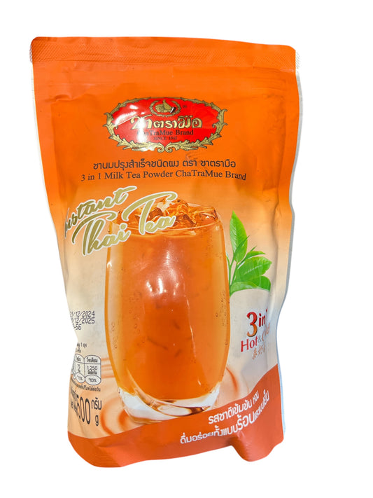 Cha Tra Mue Instant Thai Tea 3 In 1 ชาตรามือ ชาไทย ชานมปรุงสำเร็จ ชนิดผง 500 Gram