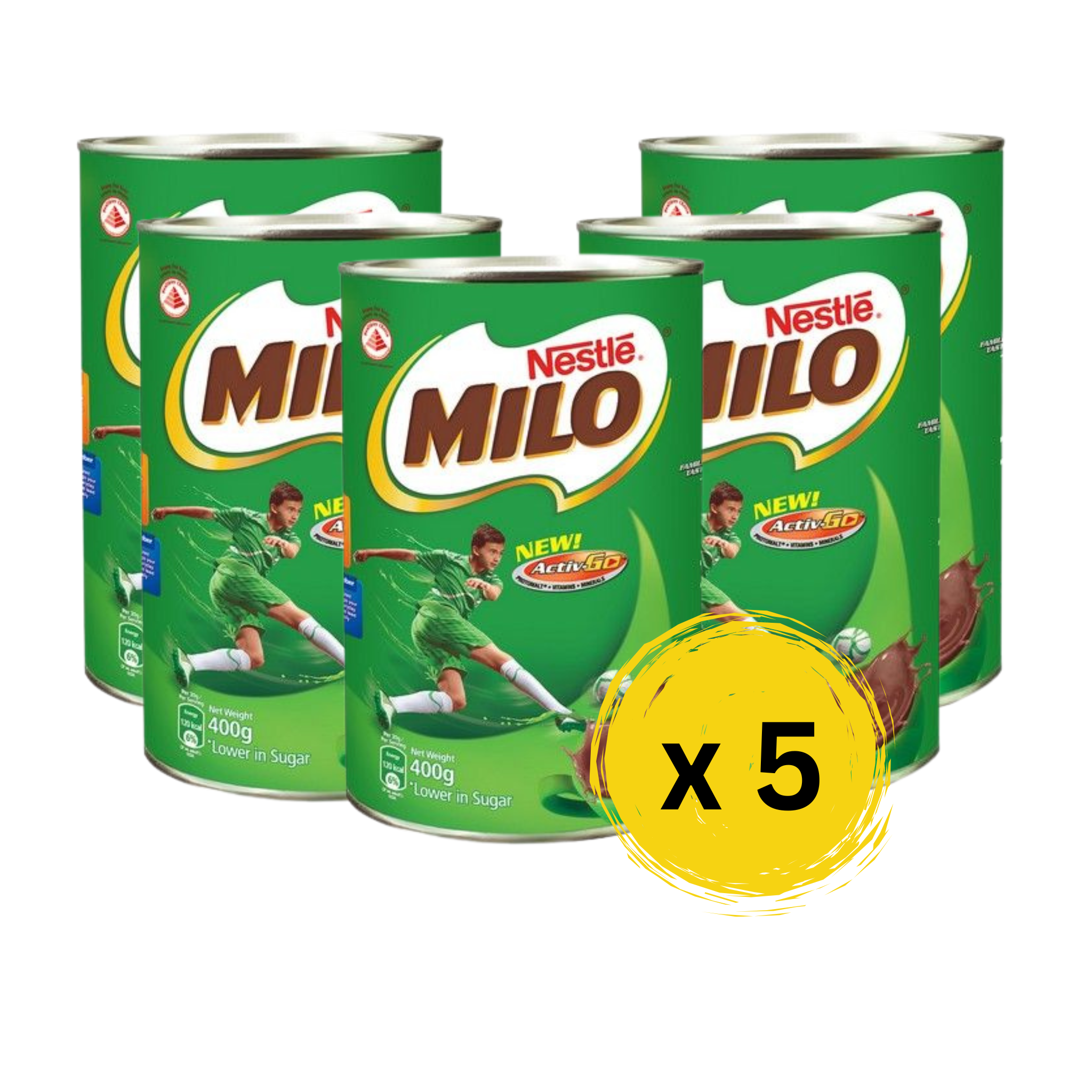 5X Nestlé Milo 400 Gram ไมโล กระป๋อง สเตนเลส ผง ชงสำเร็จ