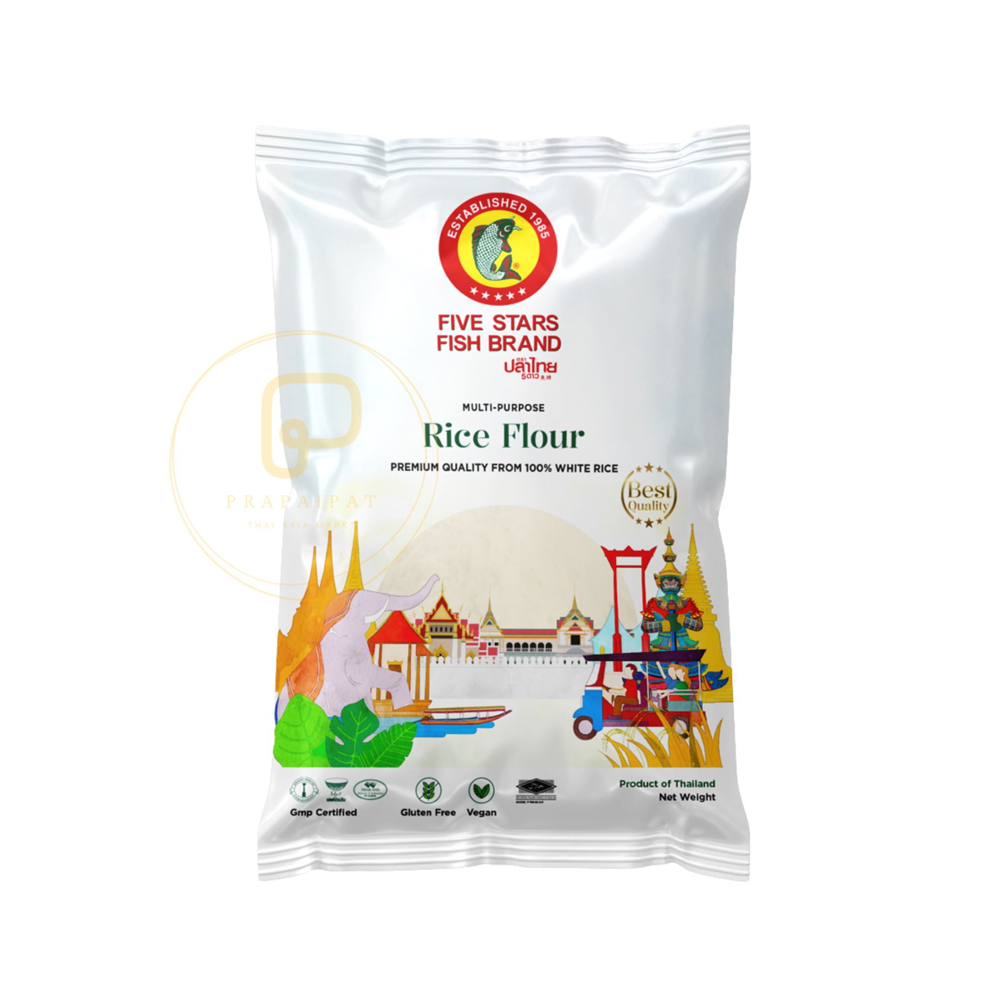 Five Stars Fish Brand Reismehl 400 g แป้งข้าวเจ้า