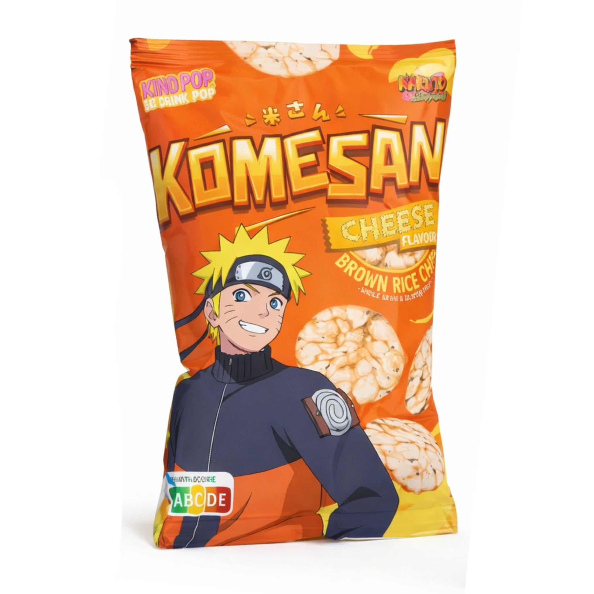 Komesan Brown Rice Chips, Naruto, Cheese Flavor 60 g