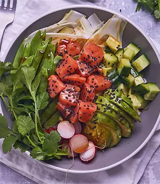 Kikkoman Sauce für Poke-Fischsalat auf Basis von Sojasauce und Sesamöl 250 ml