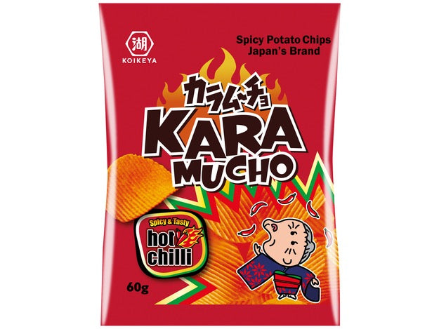 Kartoffelchips Geriffelt Karamucho Red Chili Koikeya 60g wo