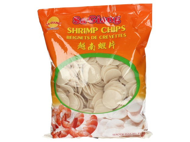 Garnelenchips (Roh) Sa Giang 1 kg ข้าวเกรียบกุ้ง(ดิบ)