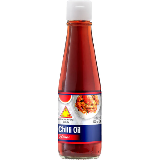 Chiliöl 190 ml CHUA HAH SENG BRAND น้ำมันพริกเผา ฉั่วฮะเส็ง