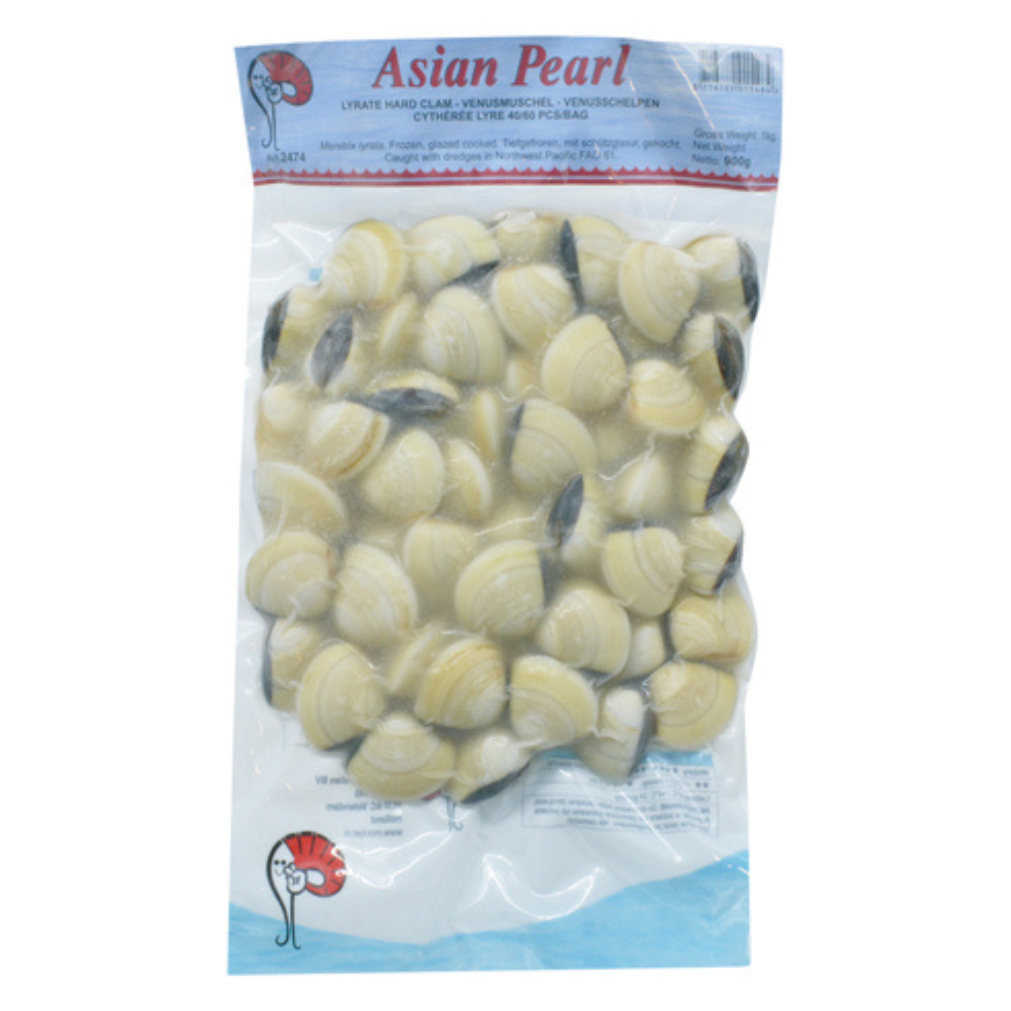 Venusmuscheln 40/60 IQF 10% VP