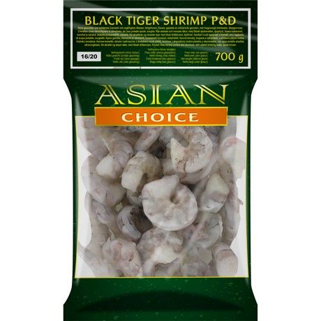 ASIAN CHOICE Black Tiger Shrimp P&D - various sizes - 700 g กุ้ง แช่แข็ง ไม่มีเปลือก📍❄️Tiefkühlprodukte