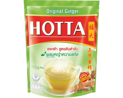 HOTTA - INSTANT GINGER TEA ORIGINAL 126G ชาขิง ผสม หญ้าหวาน