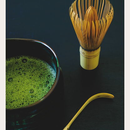 Jade Temple Matcha Tee Set, Porzellanschale, Bambusbesen und Bambuslöffel