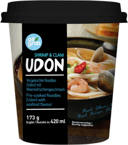 ALLGROO Udon Cup-Nudeln, Meeresfrüchte 173 g