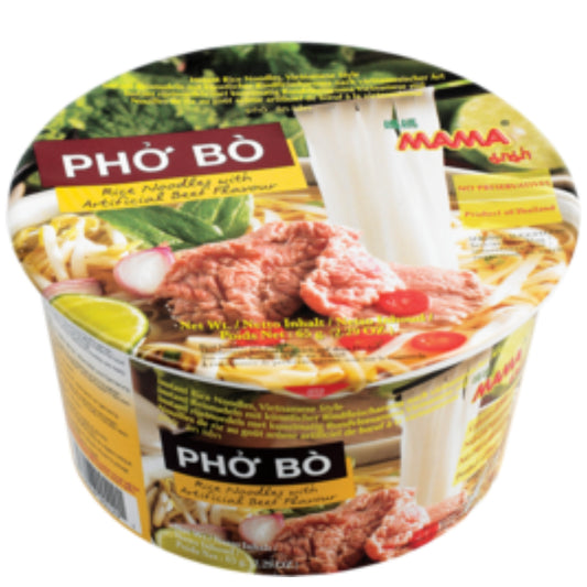 MAMA Thailand MHD: Instant-Bowl-Reisnudeln, Pho Bo, Rind vietnamesisch 65 gram