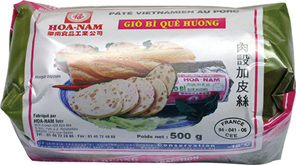 Fleischwurst vom Schwein (Gio Bi Que Huong) 500g (Tiefkühlware) หมูยอหนัง 📍❄️Tiefkühlprodukte