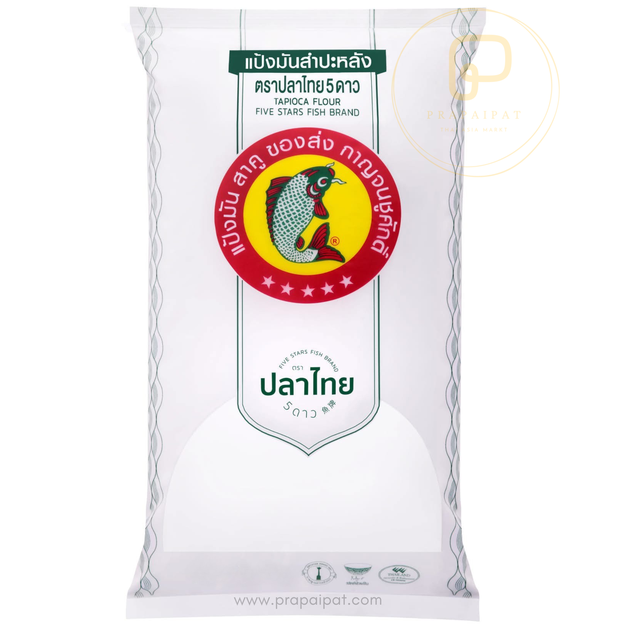 Five Stars Fish Brand Tapiokastärke 400 g แป้งมัน สำปะหลัง ตราปลาไทย 5 ดาว