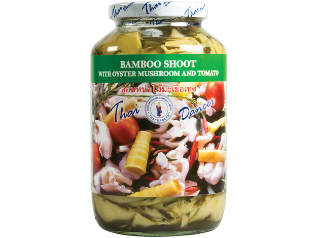 Thai Dancer Bamboo Shoot with Oyster Mushroom&Tomato 680 g หน่อไม้ เห็ดนางรม มะเขือเทศ