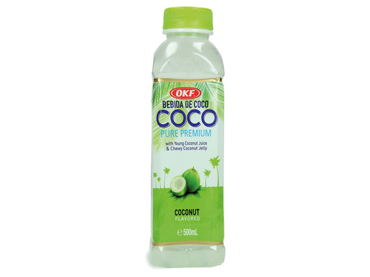 OKF Coconut Drink with Coconut Jelly 500 ML น้ำมะพร้าว พร้อม วุ้นมะพร้าว
