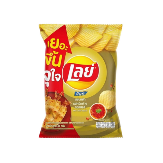 Lay Hot Chili  Squid 48 Gram เลย์ รส หมึกย่าง