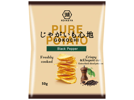 Gokochi Koikeya Snacks chips black pepper 50 G