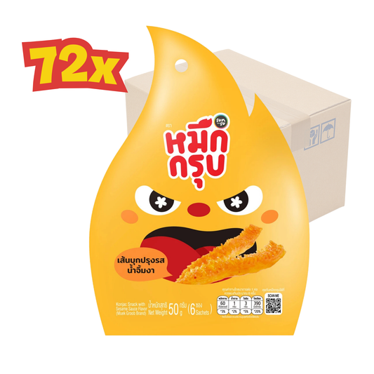 72x Sunsu Muek Groop Konjac Snack 50 Gram หมึกกรุบ ซันซุ น้ำจิ้มงา Sesame
