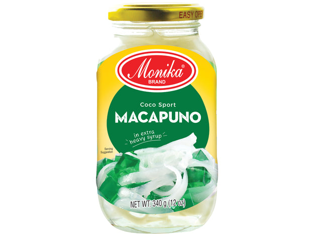 Macapuno (Coco Sport) in Heavy Syrup Monika 340 g เนื้อมะพร้าว กะทิ ในน้ำ น้ำเชื่อม
