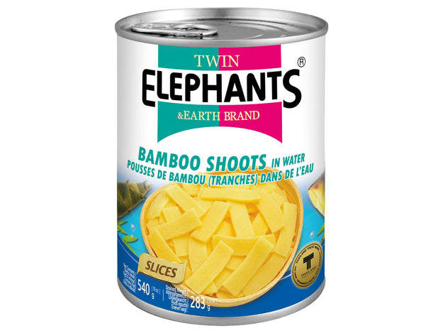 Bambussprossen (Scheiben) Twin Elephants 540 g หน่อไม้ สไลด์ แผ่น