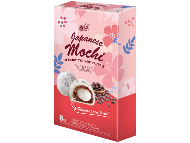 Mochi Rice Cake Adzuki Bean Paste Yuki &amp; Love 128 G โมจิไส้ถั่วแดง