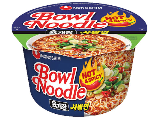 Instant Nudeln Scharf Nong Shim Bowl 100 Gram