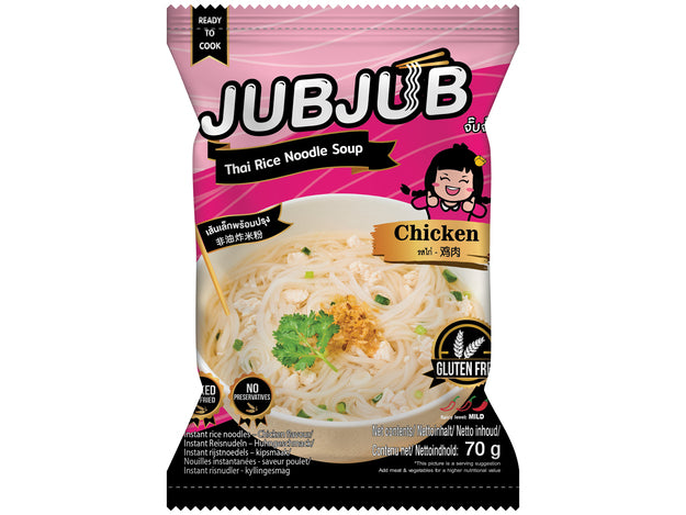 JUBJUB Instant Reisnudeln 70 g (verschiedene Geschmacksrichtungen) ก๋วยเตี๋ยว จั๊บจั๊บ
