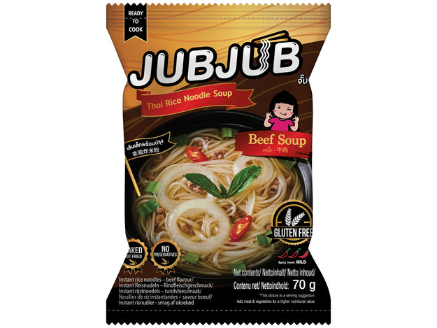 JUBJUB Instant Reisnudeln 70 g (verschiedene Geschmacksrichtungen) ก๋วยเตี๋ยว จั๊บจั๊บ