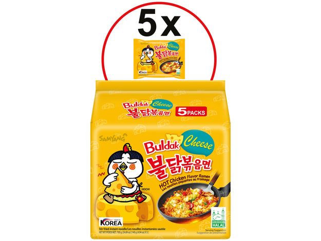 Samyang Buldak Instant Nudeln Scharfes Huhn Käse 140 g Cheese
