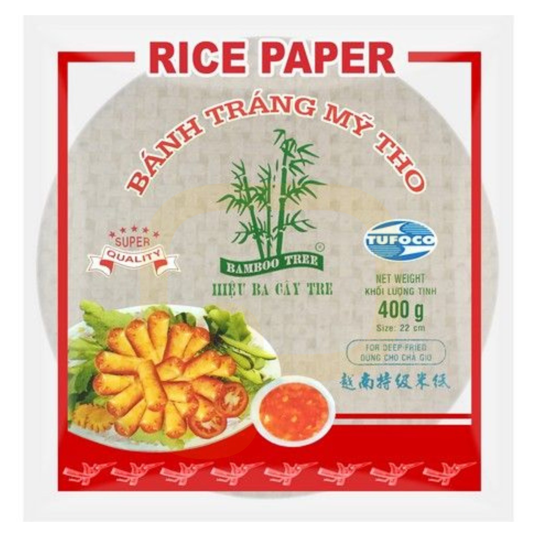 Bamboo Tree Rice Paper 400 g แผ่น ป๊อเปี๊ยะ สำหรับ ห่อสด หรือ ทอด