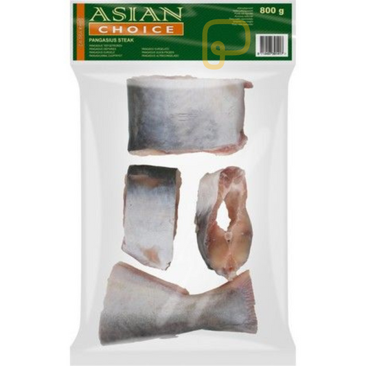 ASIAN CHOICE  Pangasius Steak 100/200 1 KG ปลาสวาย หั่นชิ้น แช่แข็ง