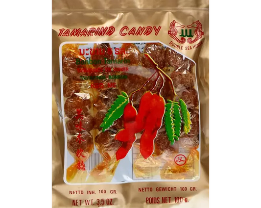 SEAHORSE - TAMARIND CANDY SEEDLESS GRASS PEPPER HOT 100 g ลูก มะขาม สามรส