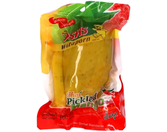 Woraporn Pickled Mango Snack with Chilli 180 g มะม่วงดอง วรพร ผสม พริก