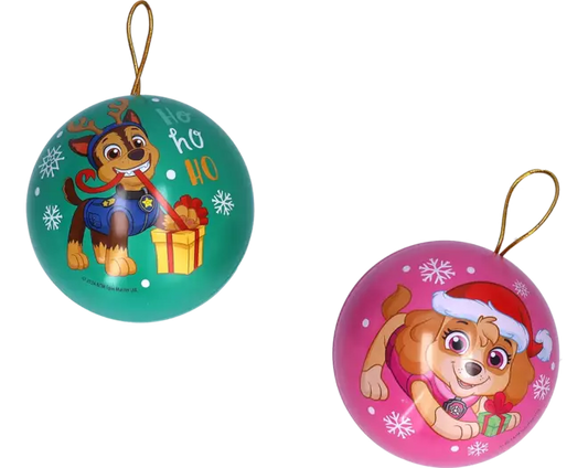 Paw Patrol - Metal Christmas Ball with Candy 5 g
