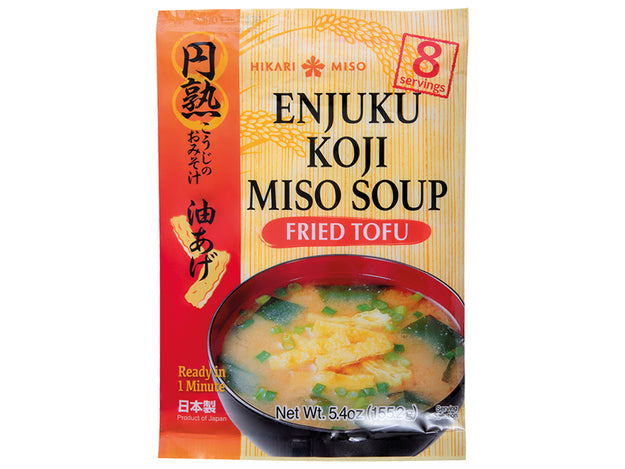 📌 Best Before 09.04.2025 Enjuko Instant Miso Soup Fried Tofu Hikari 156 Gram (8 PORTIONS)