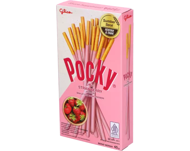 POCKY - STRAWBERRY 45 ป๊อกกี้ สตรอเบอร์รี่