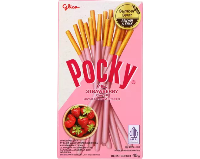 POCKY - STRAWBERRY 45 ป๊อกกี้ สตรอเบอร์รี่