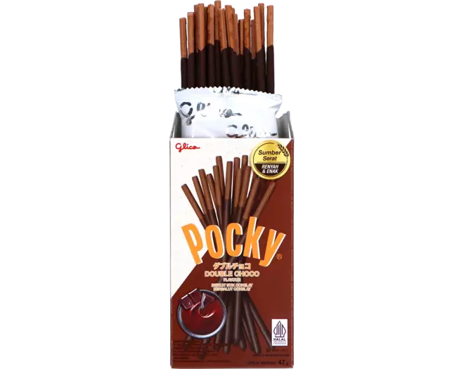 POCKY - DOUBLE CHOCOLATE 36 g ป๊อกกี้ ดับเบิ้ล ช็อกโกแลต