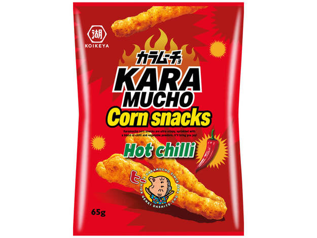 Karamucho Mais-Chips Scharf Koikeya 65 g ขนมข้าวโพด อบกรอบ รสพริก