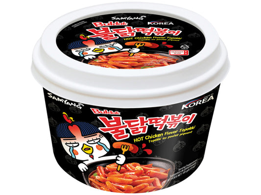 Buldak Scharfes Hähnchen Aroma Topokki
SAMYANG 185 Gram