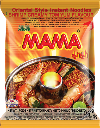 MAMA Nudeln Garnelen-Rahm Tom Yum มาม่า ต้มยำกุ้ง น้ำข้น