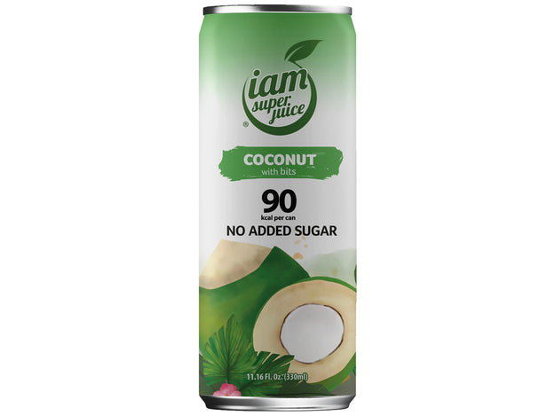 I am Superjuice Kokoswasser 330 ml  น้ำมะพร้าว ไม่มีน้ำตาล (inkl. 0,25 € DPG Pfand)