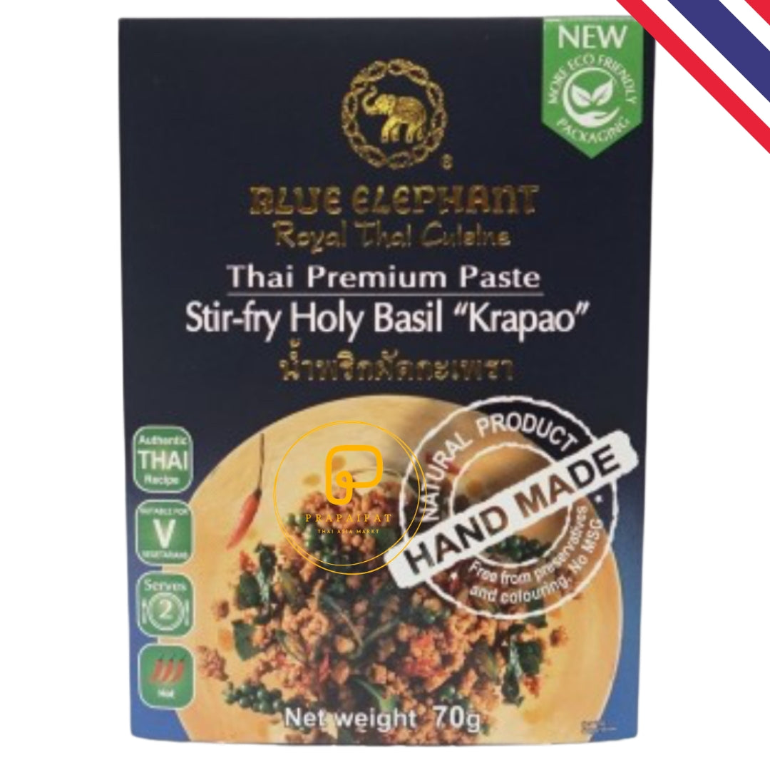 Blue Elephant Stir-Fry Holy Basil Krapao Thai Basilikum Wokpaste 70 g พริกแกง ผัด กะเพรา