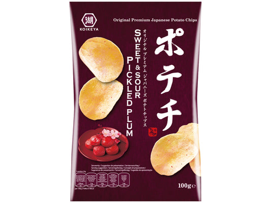 Koikeya Potato Chips Sweet & Sour Pickled Plum 100 G