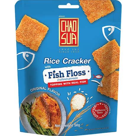 CHAOSUA  Reiskräcker mit Fisch Floss 50 g เจ้าสัว ข้าวตัง รสปลา