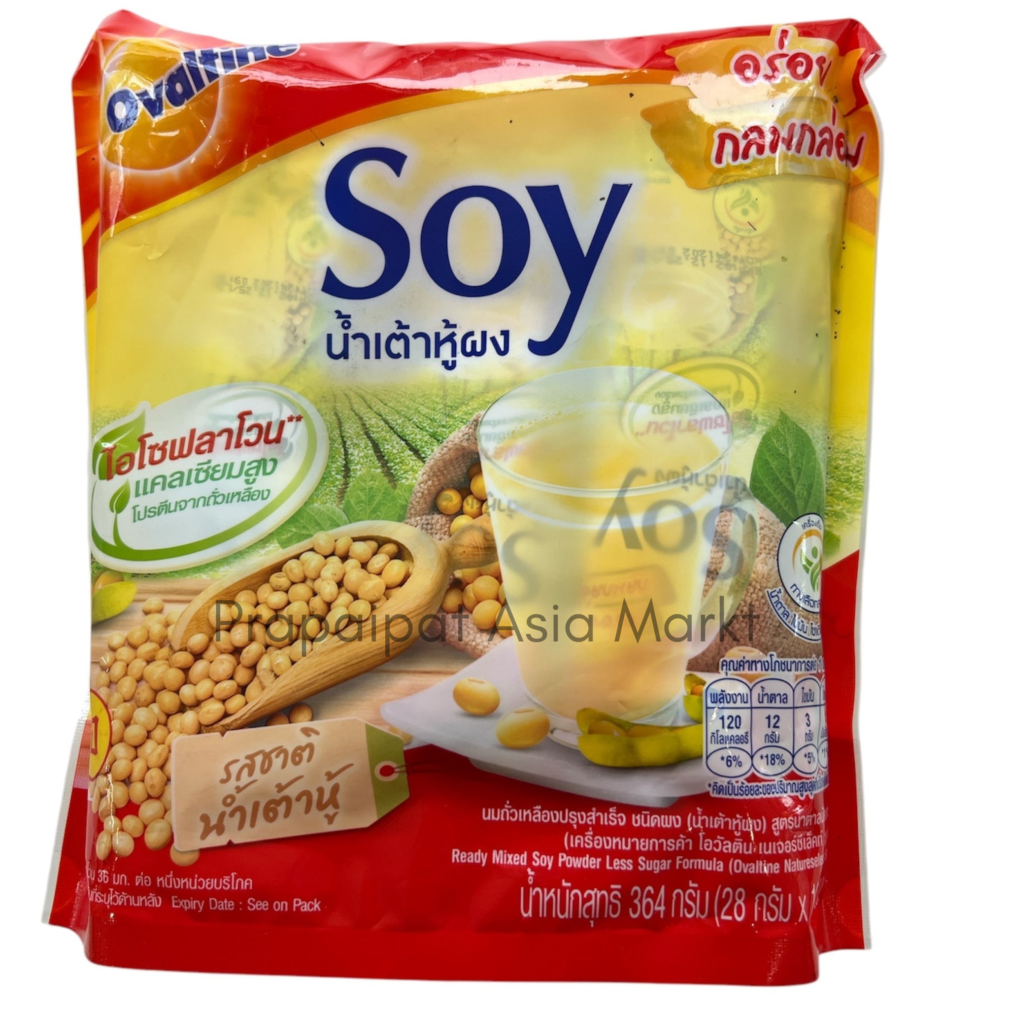 Ovaltine Nature Select soy 364g (28g x 13 sachets) โอวัลติน น้ำเต้าหู้ผง