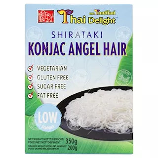 THAI DELIGHT Konjac Angel Hair Noodle 350 g เส้นบุก แบบ เล็ก ขนมจีน