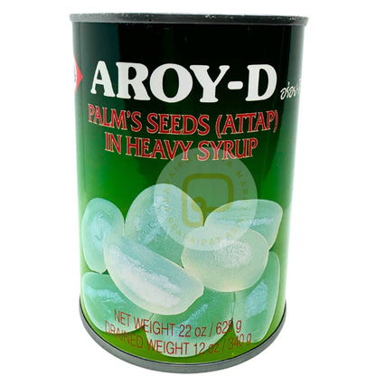 AROY-D Attap Palm Seed in Syrup ลูกชิดในน้ำเชื่อม 625 Grams