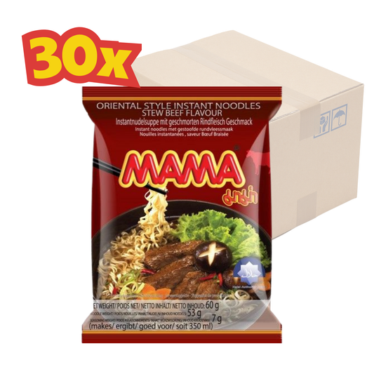 30x MAMA Instantnudeln Rinderragout Halal 60 g มาม่า รสเนื้อ