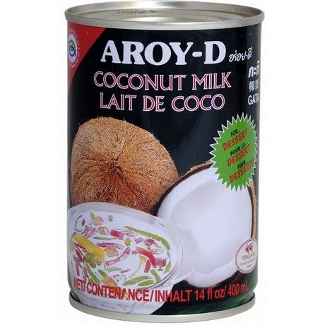AROY-D  Coconut Milk for Desserts 400 ML กะทิ อบควันเทียน สำหรับ ทำขนม