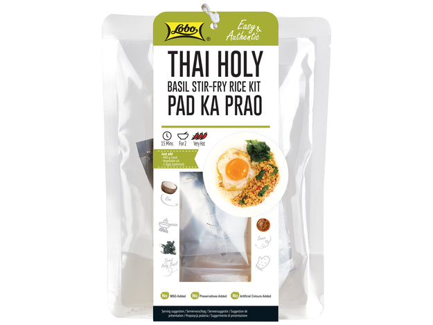 Lobo Meal Kit Pad Ka Prao Rice Thai Holy Basil Stir fry 322 g ชุด ผัด กะเพรา สำเร็จ